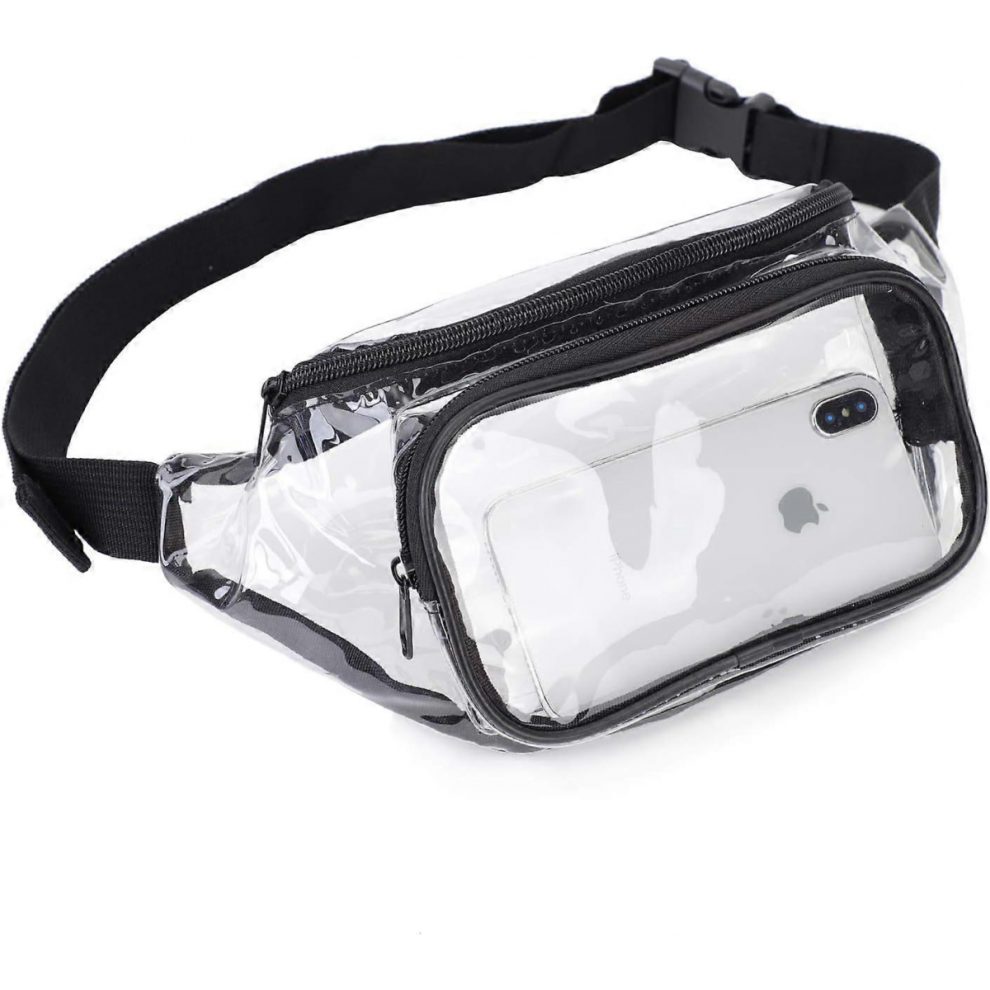 Clear fanny pack for Women, Clear Bag Waterproof Waist Pack for Concerts, Sports, Travel and Daily Use (transparent-image-OPC-PJJFRQJ-NEW