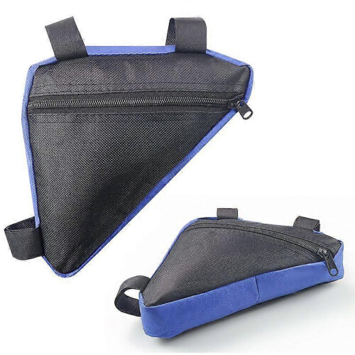 (Blue) Multifunctional Mountain Bike Bag Large Capacity Front Rack Bag Tool Kit