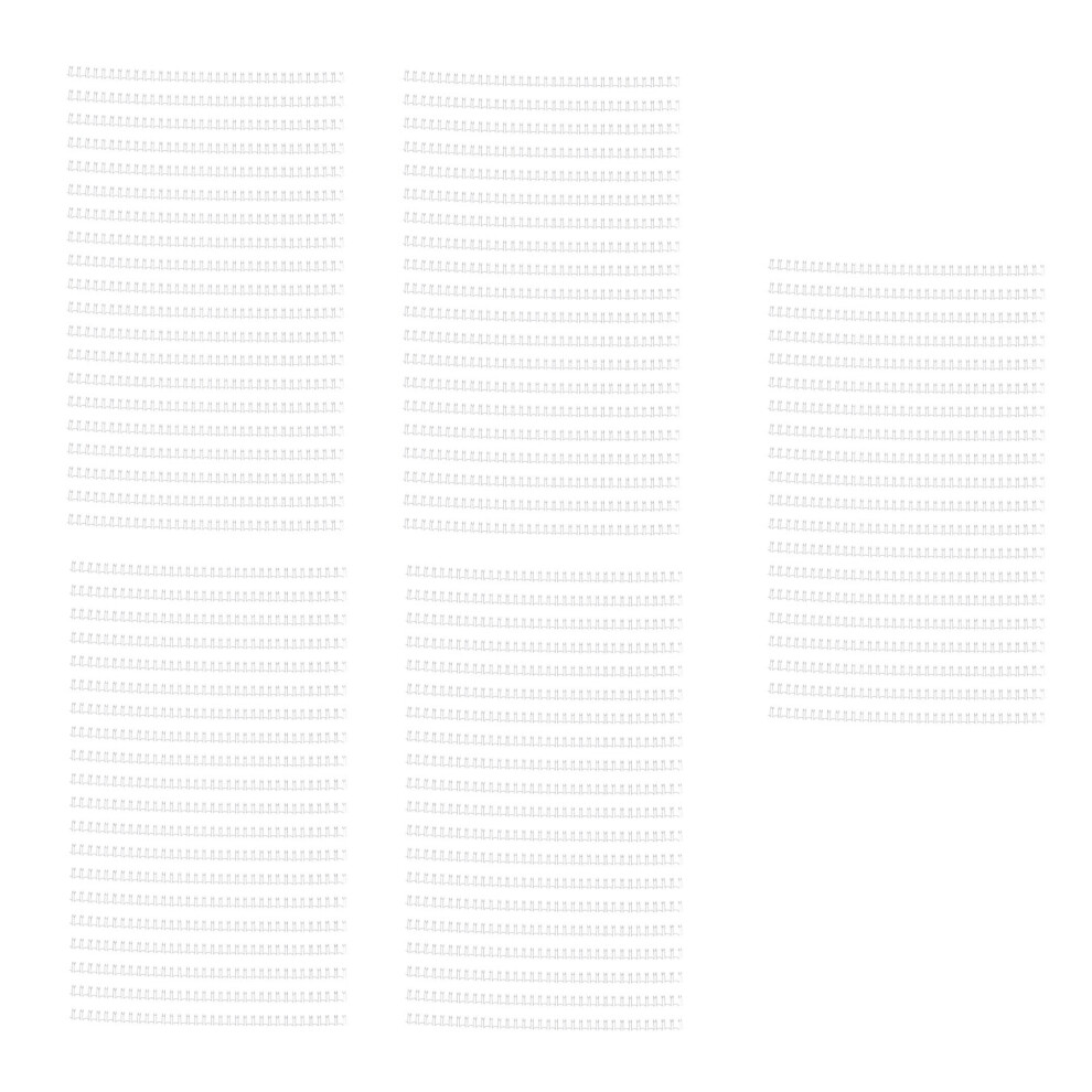 100Pcs Double Loop Wire Binding Spine 6.4Mm White