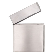 Edelstahl 20-Zigaretten-Etui 83x94x20 mm Silber