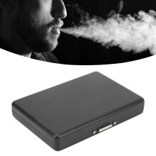Zigarettendose Aluminium 1,8 x 7,5 x 10,5 cm Schwarz