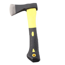 Versatile Hand Axe with Ergonomic Plastic Handle and Curved Steel Blade