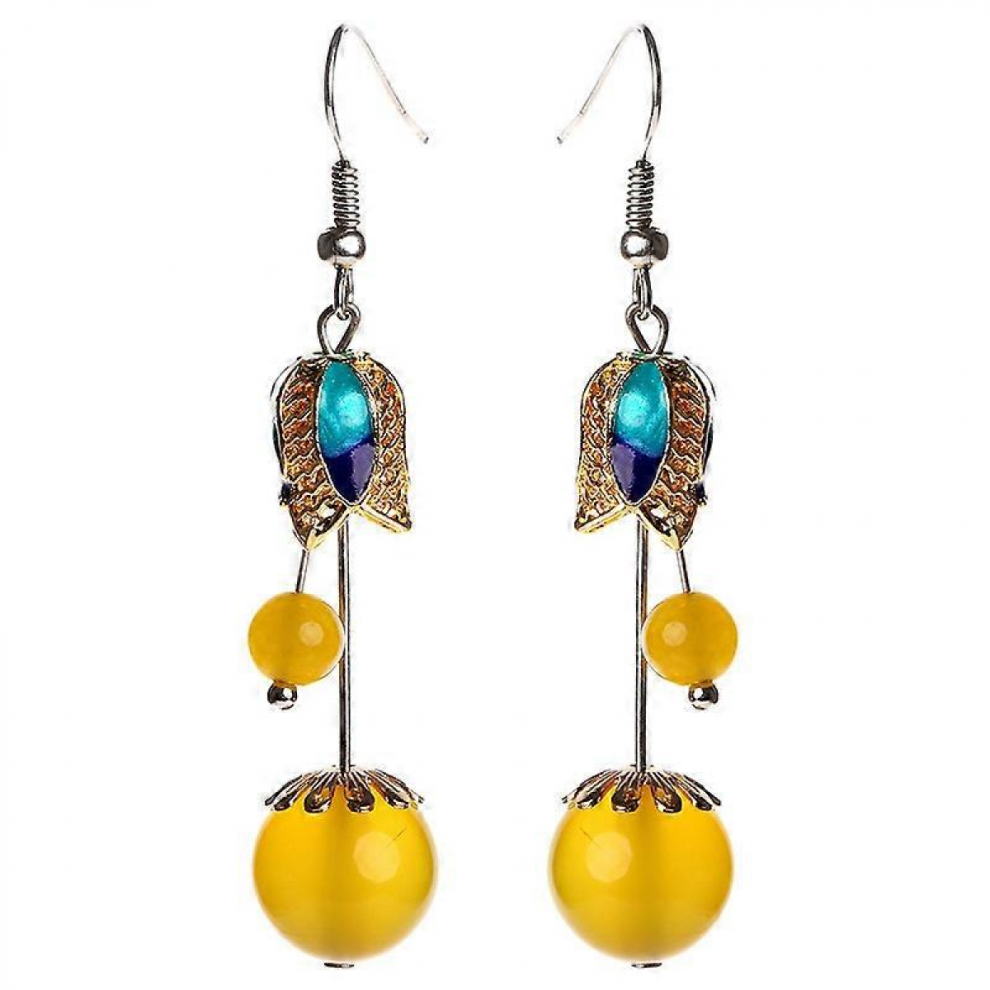 Orecchini Da Donna Orecchini RetrÃ² Orecchini Cinesi Orecchini Antichi Orecchini Etnici Orecchini Da Donna 5,3*1,2 Cm Giallo