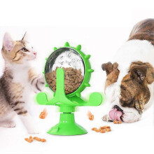 Cat Self-Entertainment Toy Suction Cup Windmill Slow Feeding Round One-Piece