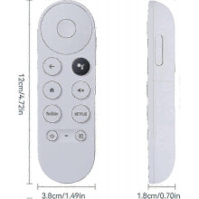 For Google Chromecast 4K TV with Bluetooth Voice Remote | Netflix & YouTube Buttons | Snow Replacement Model G9N9N