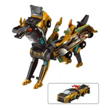 (Gold) Magic Transformation Super Combination Car Toy 2 in 1 Kids Magnetic Collision Transforming Car Diy T
