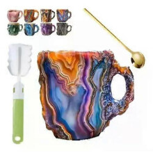 New Creative Mineral Crystal Coffee Cup Purple