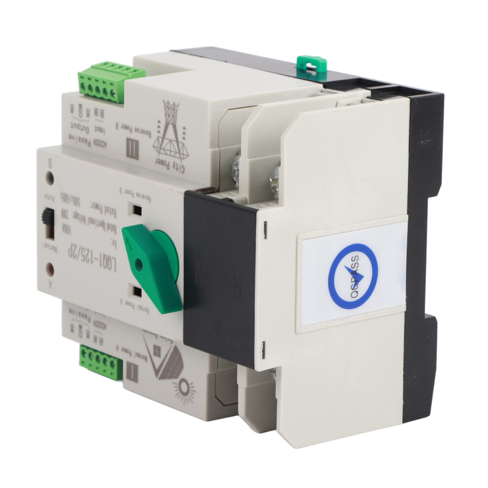 Dual Power Automatic Transfer Switch 2P 100A Fast Circuit Controller Ac230v 8771339556439