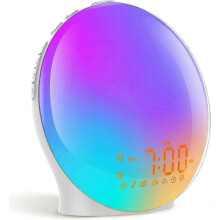 Sunrise Alarm Clock, Full Screen Wake-up Light with Sunrise Simulation, Dual Alarms