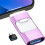 128GB Mobile Phone Storage Card 3-in-1 USB Flash Drive Suitable for iPhone, Android, and Computers Multifunctional USB Flash Drive Purple 1