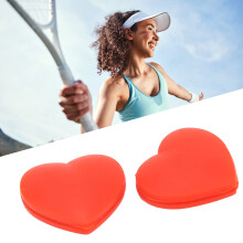 10 PCS Heart-Shaped Silicone Tennis Racket Vibration Dampeners, Red