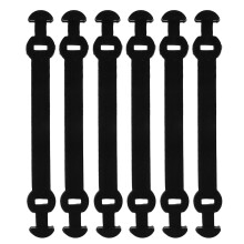 6 Pcs Black Silicone Tennis Racket Shock Absorbers, 104mm