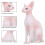 Simulation Hairless Cat Model Home Ornaments 15