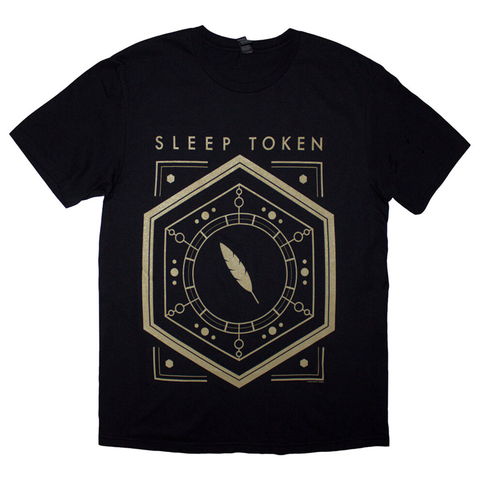 (S, Black) Sleep Token Emergence Feathered Host T Shirt