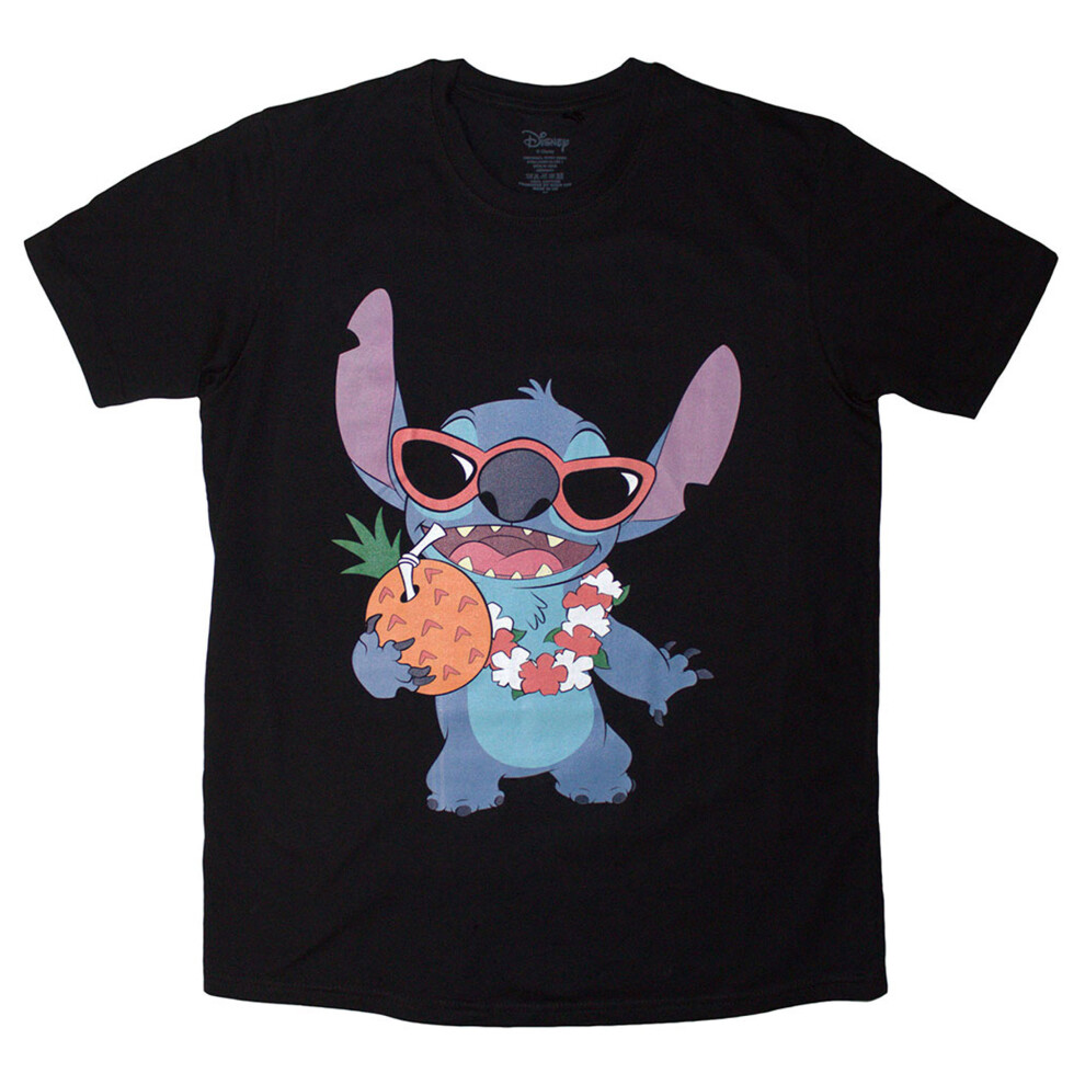 Disney (Xxl, ) Lilo And Stitch Pineapple T Shirt Women's Black