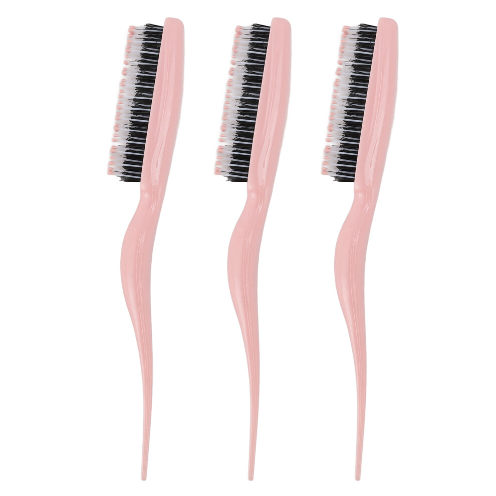 3Pcs Teasing Hair Brush Ergonomic Handle Portable