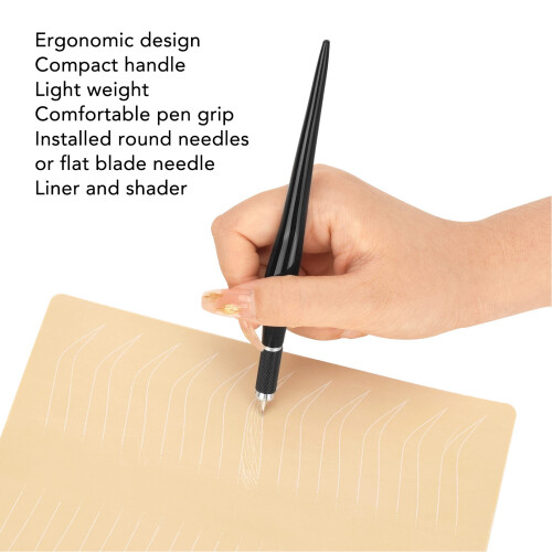10 Stück manuelle Microblading-Stifte Schwarz 149mm 13mm 2