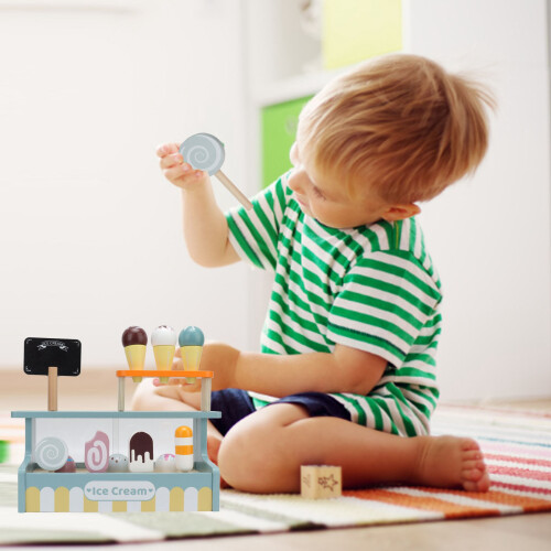 Kiefernholz-Eistheke-Spielset - Ab 3 Jahren 2