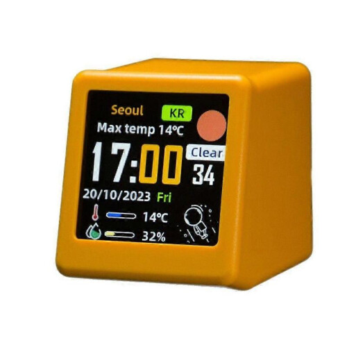 2025 Mini New Cross-border WiFi Animated Weather Desktop Clock