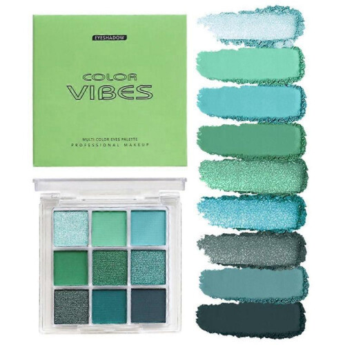 Green Eyeshadow 9 Colors Avocado Stage Makeup 2