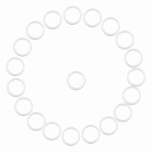 20pcs Silicone Safe O Rings Dummy Pacifier Chain