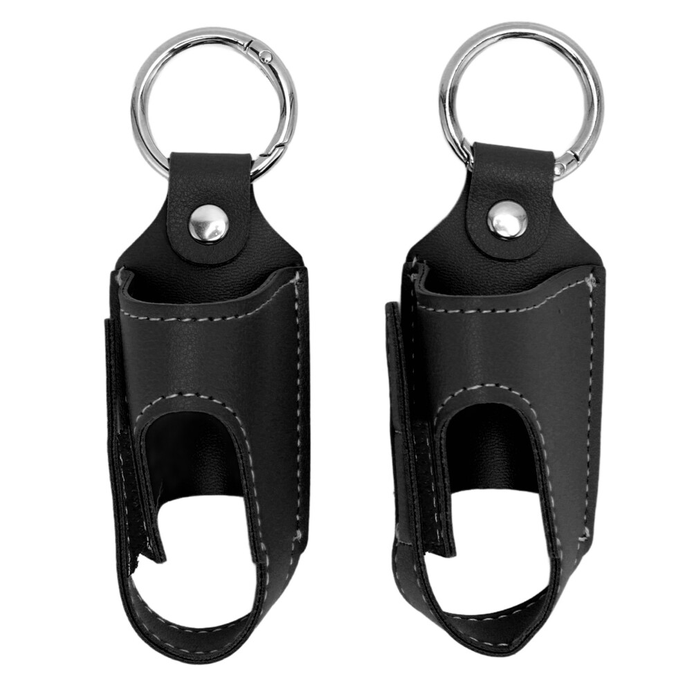 Black 2Pcs Asthma Inhaler Holder Portable Storage