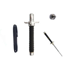 (37in,Silver)37-inch Extra-Long Telescopic Emergency Tool for Outdoor Safety Black Gift