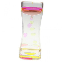 (Yellow) Double Color Floating Oil Hourglass Sensory Toy