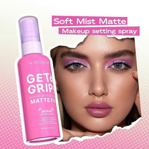 Makeup Setting Spray Matte Water Oil Control Matte Finish Pink 60ml 1