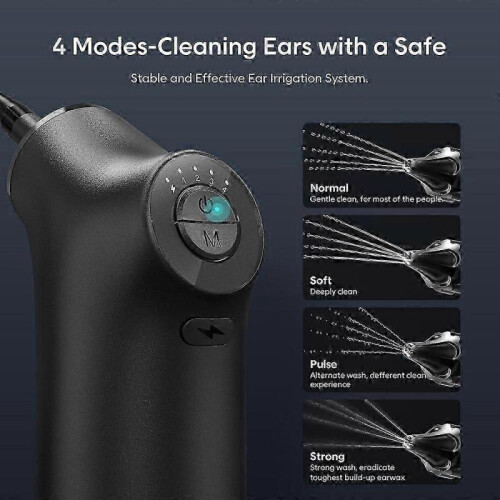 Ear Wax Removal Kit, Electric Ear Cleaner with 4 Modes Settings, Stable and Effective Ear Irrigation system 2