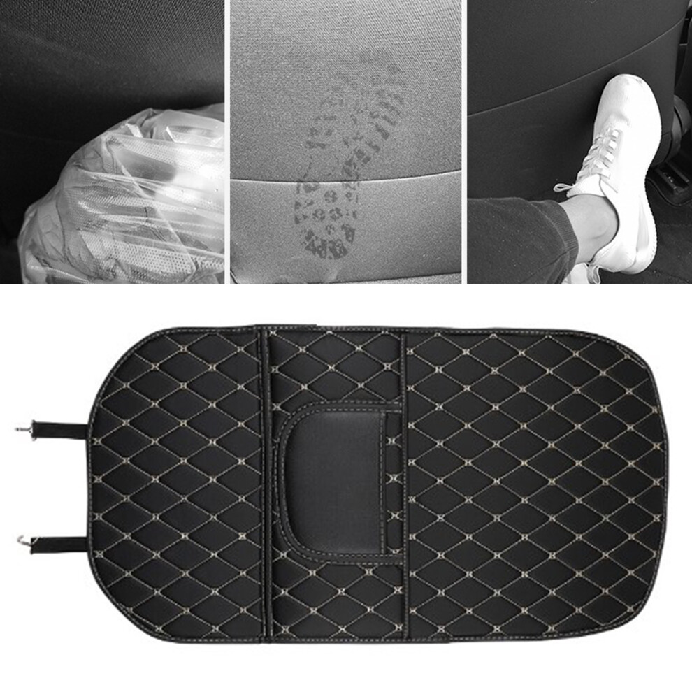 Pu Leather Car Seat Back Shield Protector Kick Mat 50X70cm Wear-Resistant 3241339577901
