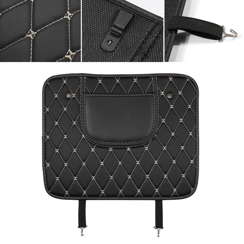 Pu Leather Car Seat Back Shield Rear Kick Protection Mat Easy To Clean 8271339577996