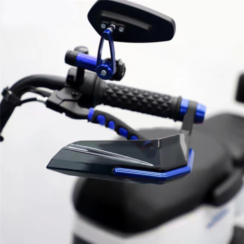 Hochfester blauer Motorradhandschutz | Stoßfester Lenker-Windschutz