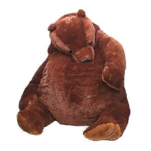 (about 60cm)100cm Simulation Djungelskog Brown Bear Giant Plush Teddy Bear Toy Stuffed Animals Soft Cushion Girl Kids Birthday Gift