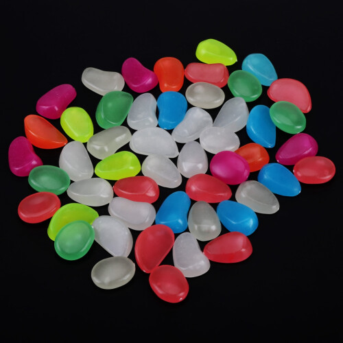 50pcs Glow In The Dark Artificial Luminous Pebbles 2