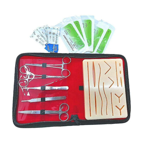 Suture Practice Kit for Medical Students - Surgical Training Set with Simulation Skin, Needles for TY