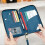 (blue) Multi-Functional RFIDs Passport Wallet Biofold Document Organiser Holder for Women Men 3