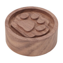 Runder Aromatherapie-Diffusor aus Holz – Schwarznuss