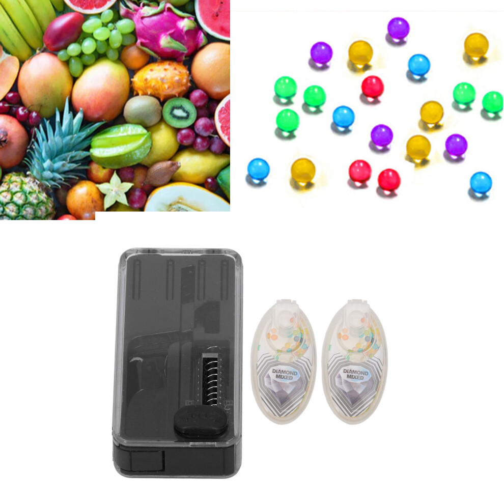 Black Cigarette Burst Capsule Box Abs One-Hand Operation, 80X38x12mm