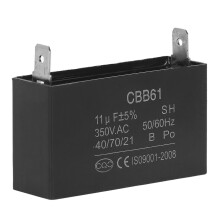 CBB61 11μF 350V Kondensator für Benzin-Generator Geeignet für Wechselstrom-Kühlschrankmotor ABS