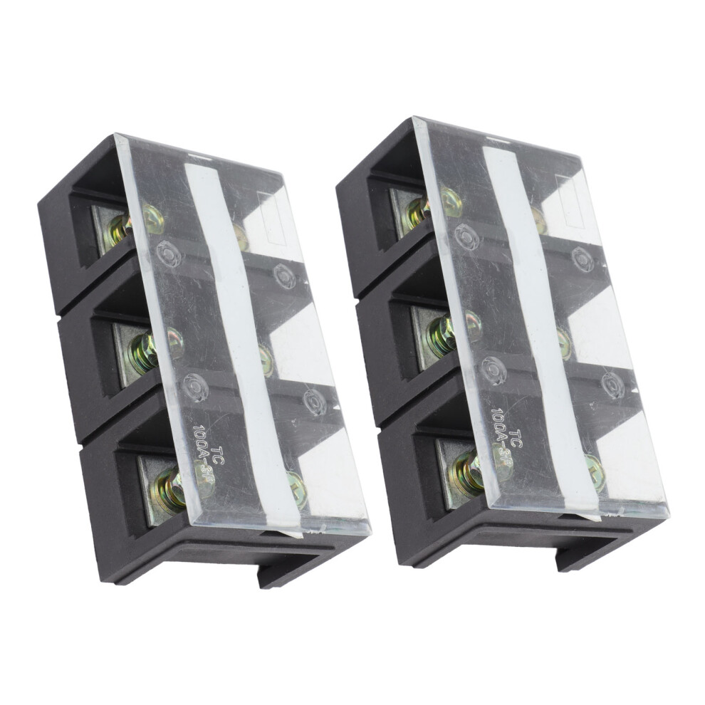 Dual Row Terminal Strip 100A 3 Slots With Anti-Corrosive Finish 3791339592867