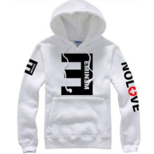 (White, M) Long Sleeved Eminem Hoodie Pullover Sports Shirt Top Solid Fashion Color Clothes