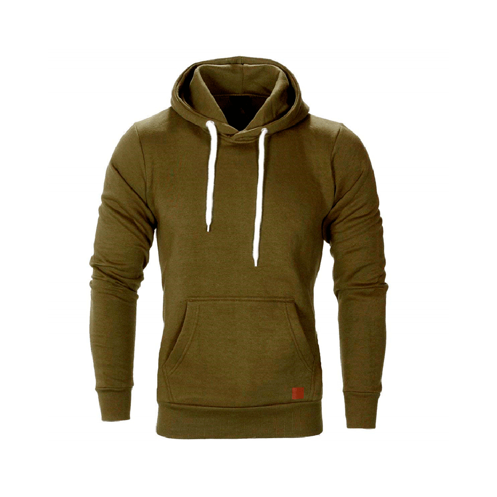 (Army Green, 3XL) Hooded Hoodies Mens Sweatshirt Sweater Jumper Comfy Pullover Tops Coat Outwear
