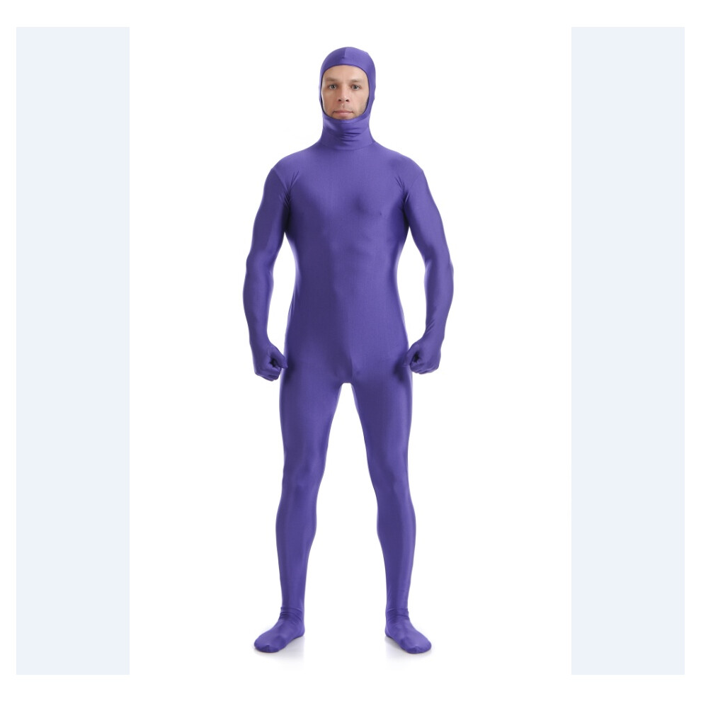 (Purple, XL(Tag XL=US M)) Morphsuit Halloween Adult Fancy Costume Morph Suit Cosplay Bodysuit Costume