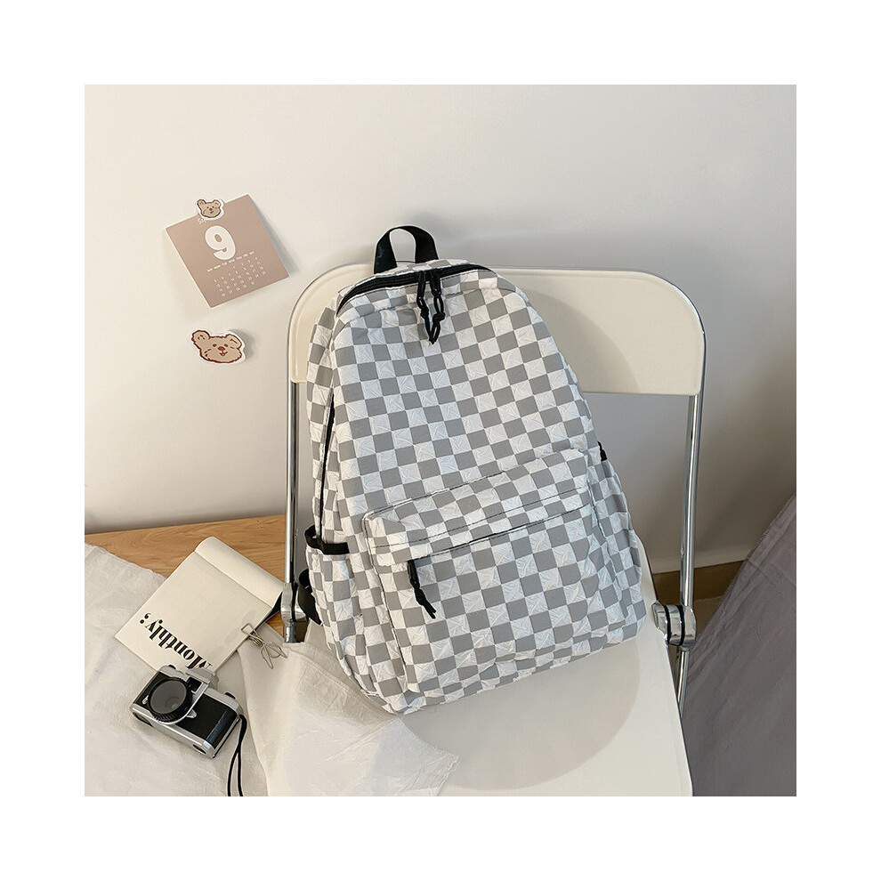 (White) Resistant Water Stylish Ins Backpack For Girls Middle Student Bag School-image-OPC-PJJHSBZ-NEW