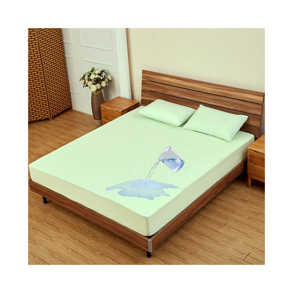 (Grass Green,140x200+30cm)Protège Matelas Imperméable Drap Housse de Lit Sans Taie d'oreiller Taille Big