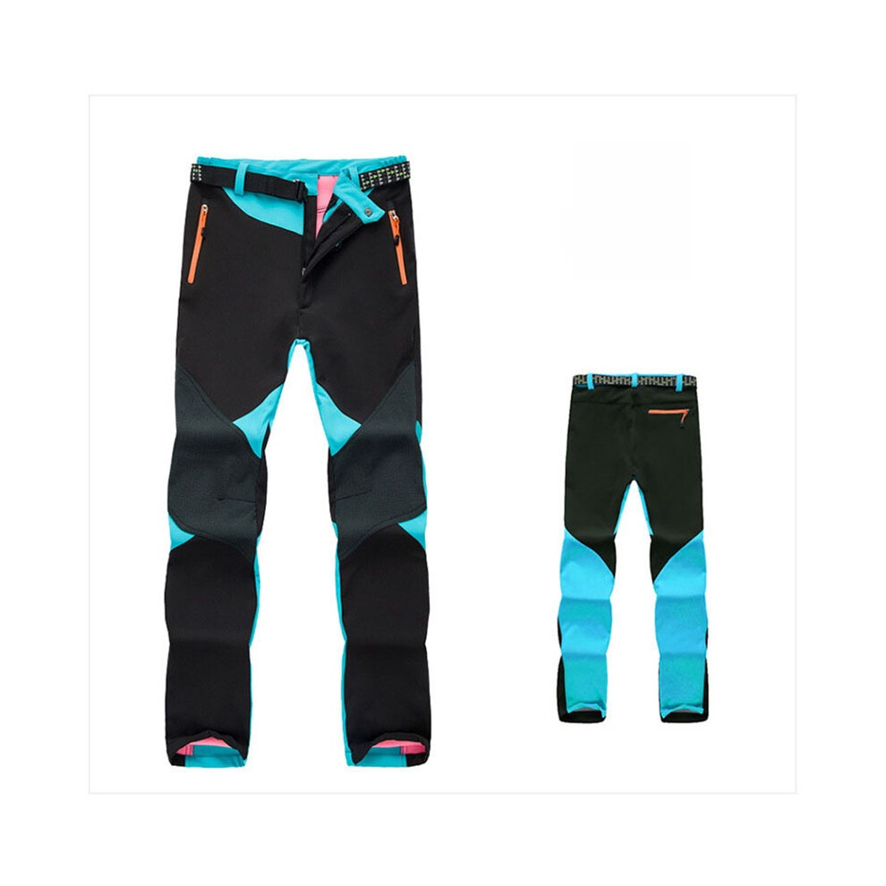 (Blue, M) Womens Waterproof Hiking Soft Warm Outdoor Pants Travel Trousers Windproof-image-OPC-PJJHYCQ-NEW