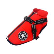 (Red, M) S5xl Winter Autumn Pet Vest Puppy Dog Cat Warm Padded Coat Zip Jacket Harness