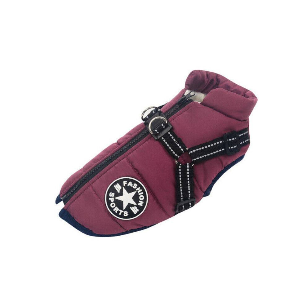 (, 4XL) S5xl Winter Autumn Pet Vest Puppy Dog Cat Warm Padded Coat Zip Jacket Harness Purple
