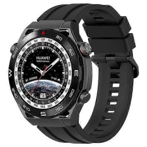 (Black) Replacement strap for Huawei Watch 22mm 1
